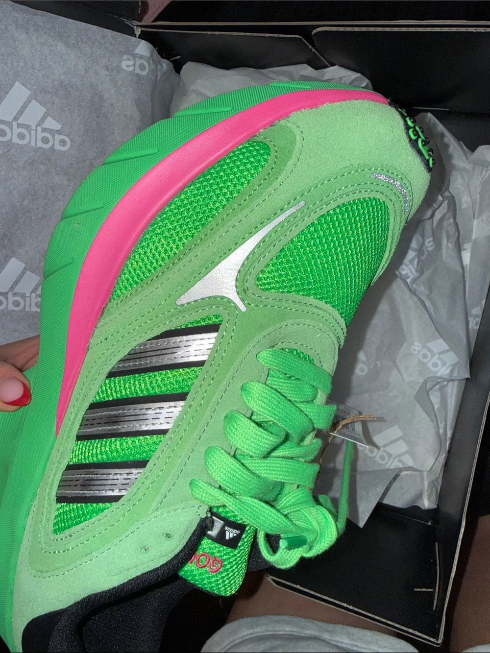 adidas Adizero Goukana 'Solar Lime Screaming Green Black'
